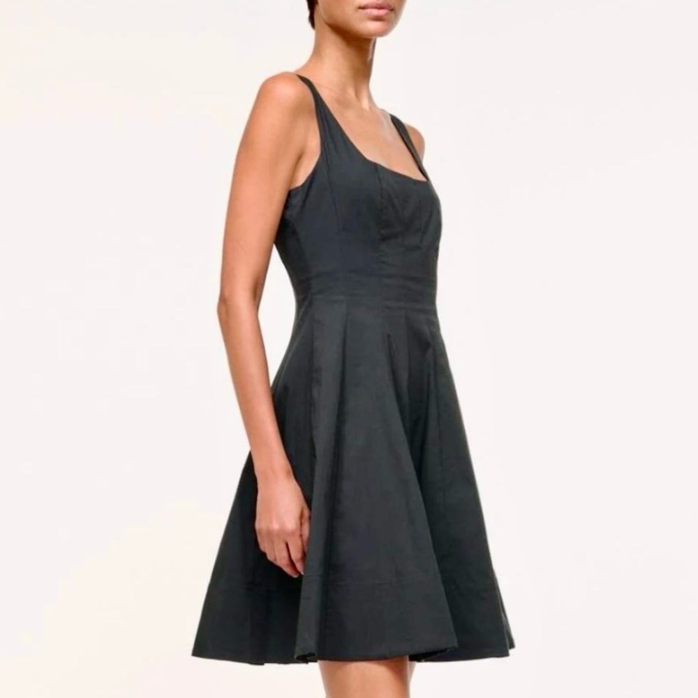 πΊπHPππΊ NWT Staud Mini Wells Dress Black - Picture 6 of 16